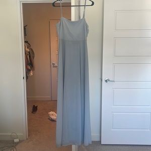 Medium. Show Me Your Mumu Lauren Tie Chiffon in Steel Blue. Originally $199.